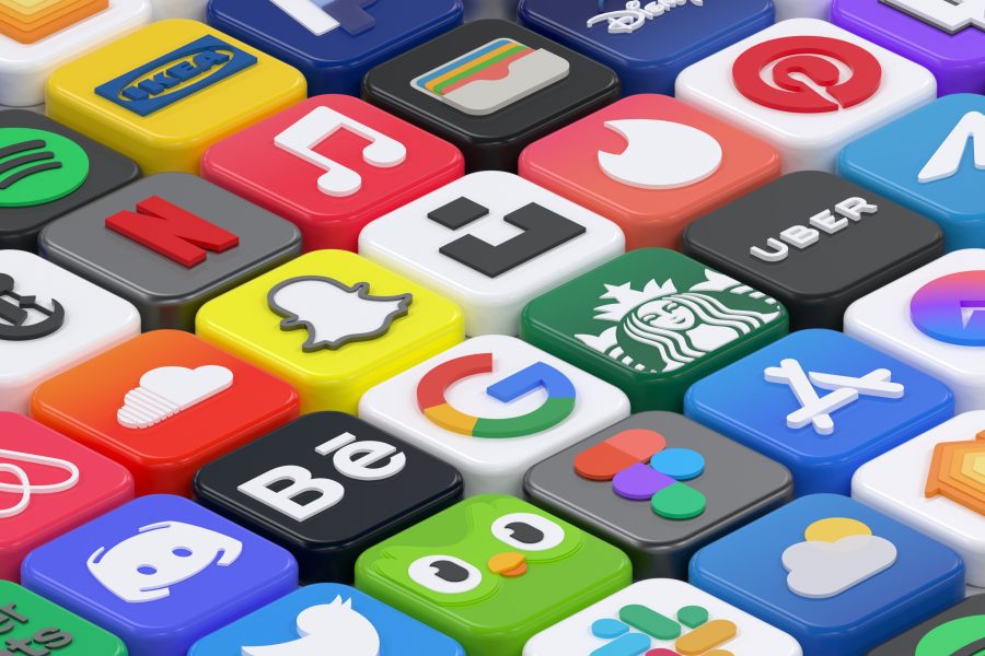 picture of many apps icons
