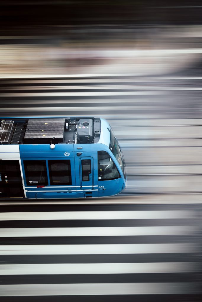 picture of tram in Stockholm