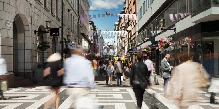 photograph of bilioteksgatan shopping street